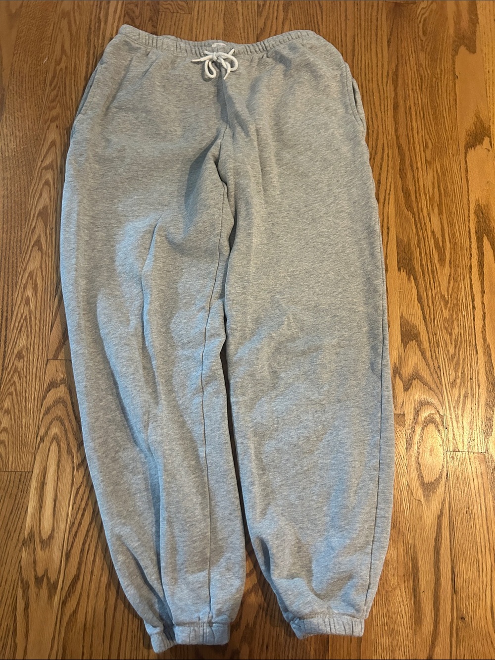 Brandy Melville Light Gray Sweatpants with Drawstring